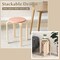 4-Pack Bentwood Stackable Dining Stools with Round Tops